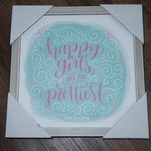 NEW Matilda Jane Clothing Hummingbird Garden Happy Girls Framed Canvas Wall Art